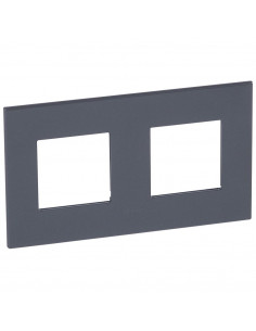PLAQUE DE FINITION ARTEOR 2X2 MODULES CARRE GRAPHITE LEGRAND 575022