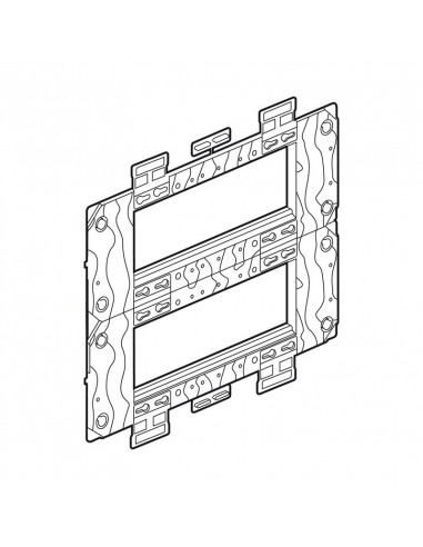 FRAME 2*6 MODULES HORIZONTAL FIXATION A VIS F B SCHUKO BS LEGRAND 576022