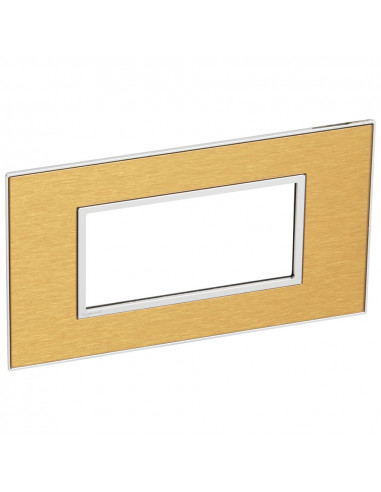 PLAQUE DE FINITION ARTEOR 4 CARRE MODULE GOLD BRASS LEGRAND 576270