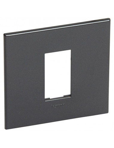 PLAQUE DE FINITION ARTEOR 1 CARRE MODULE SCHUKO GRAPHITE LEGRAND 576552