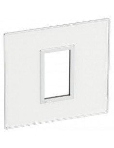 PLAQUE DE FINITION ARTEOR 1 CARRE MODULE SCHUKO MIRROR WHITE LEGRAND 576554