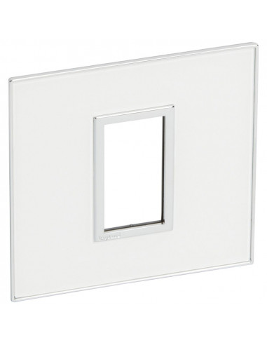 PLAQUE DE FINITION ARTEOR 1 CARRE MODULE SCHUKO MIRROR WHITE LEGRAND 576554