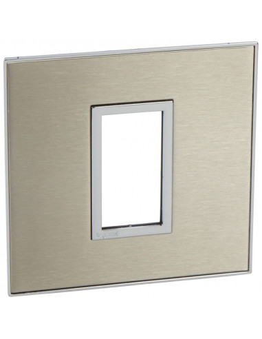 PLAQUE DE FINITION 1 ARTEOR CARRE MOD SCHUKO STAINESS STEEL LEGRAND 576556