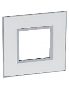 PLAQUE DE FINITION ARTEOR 2 CARRE MODULE FB-SCH MIRROR WHITE LEGRAND 576564