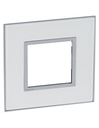 PLAQUE DE FINITION ARTEOR 2 CARRE MODULE FB-SCH MIRROR WHITE LEGRAND 576564