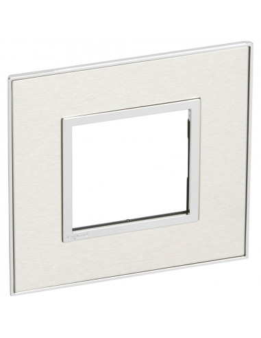 PLAQUE DE FINITION 2 ARTEOR CARRE MOD FB-SCH ACIER INOXYDABLE LEGRAND 576566