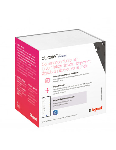 Commande sans fils pour VMC dooxie with Netatmo sans plaque blanc LEGRAND 600020A