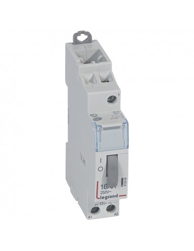 Télérupteur CX³ standard avec bornes à vis 1P 16A 250V~ contact 1F - tension commande 12V~ 1 module LEGRAND 412404