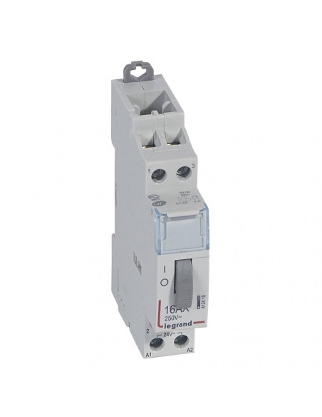 Télérupteur CX³ standard bornes à vis 2 Pôles 16A 250V~ contact 2F tension commande 24V~ 1 module LEGRAND 412410