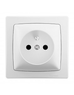 Prise de courant avec terre Les Apparents bornes auto Complet Blanc LEGRAND ALB3100WH 2