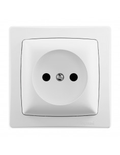 Prise de courant sans terre Les Apparents bornes à vis Complet Blanc LEGRAND ALB3196WH 2