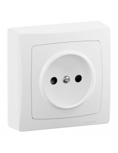 Prise de courant sans terre Les Apparents bornes auto Complet Blanc LEGRAND ALB3199WH