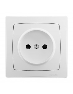 Prise de courant sans terre Les Apparents bornes auto Complet Blanc LEGRAND ALB3199WH 2