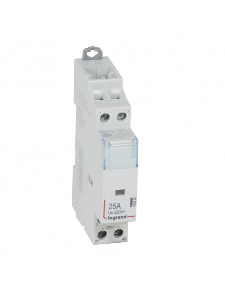 Contacteur de puissance CX³ bobine 230V sans commande manuelle 2 Pôles 250V 25A contact 2F 1 module LEGRAND 412523