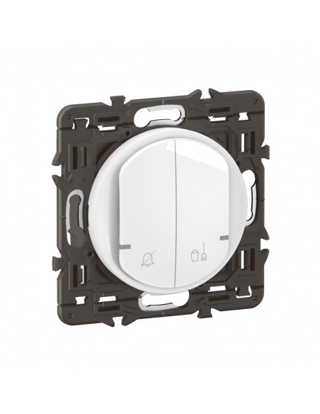 Commande Céliane hôtel DND MUR support et enjoliveurs Blanc LEGRAND CB0425