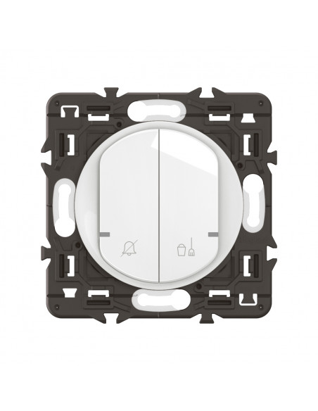 Commande Céliane hôtel DND MUR support et enjoliveurs Blanc LEGRAND CB0425