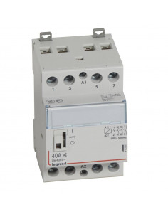 Contacteur de puissance CX³ silencieux bobine 230V 4 Pôles 400V 40A 4 à Fermeture 3 modules LEGRAND 412562