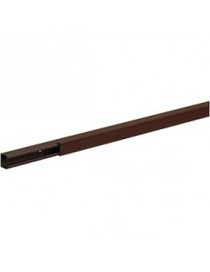Goulotte lifea PVC h 15mm x p 15mm sans agrafe RAL 8014 marron HAGER LF1501508014