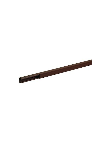 Goulotte lifea PVC h 15mm x p 15mm sans agrafe RAL 8014 marron HAGER LF1501508014