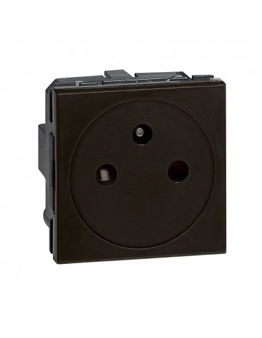 Prise de courant 2P+T Surface Mosaic bornes automatiques 2 modules noir mat LEGRAND 079121L