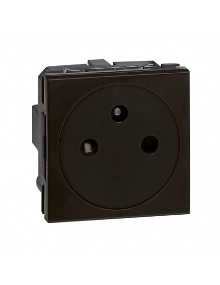 Prise de courant 2P+T Surface Mosaic bornes automatiques 2 modules noir mat LEGRAND 079121L