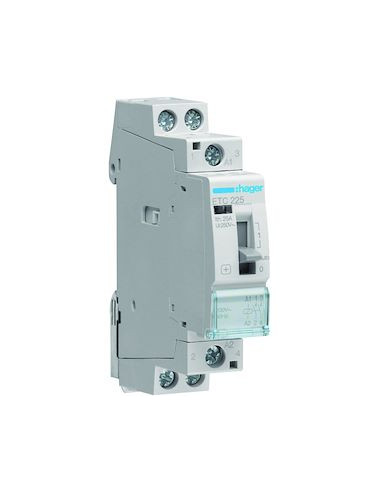 Contacteur Jour-Nuit Heure creuse 25A 2F 230V 1 module HAGER ETC225