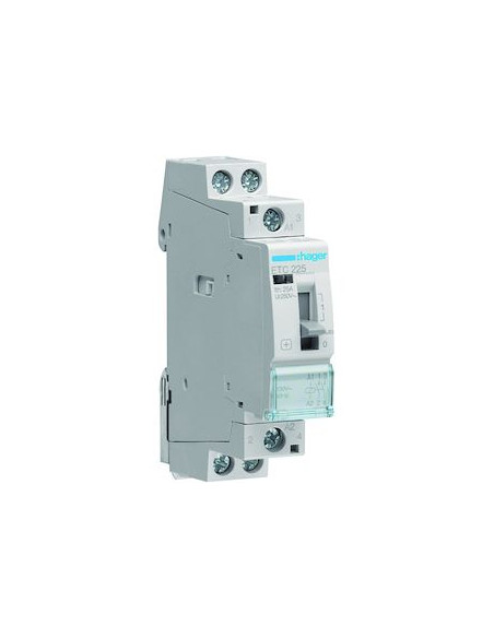 Contacteur Jour-Nuit Heure creuse 25A 2F 230V 1 module HAGER ETC225