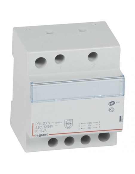TRANSFO DE SECURITE 12/24 16VA LEGRAND 413095