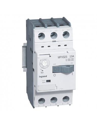 Disjoncteur moteur magnétothermique MPX³32S réglage thermique 9A à 13A 50kA en 415V LEGRAND 417311