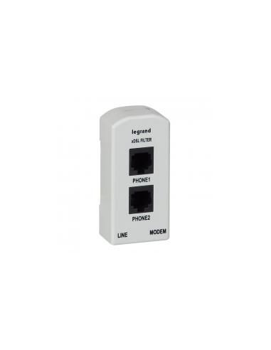 Répartiteur modulaire téléphonique ADSL 3 sorties 2 modules LEGRAND 413112