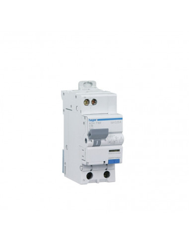DISJONCTEUR DIFFERENTIEL 1P+N 10A 30MA TYPE AC HAGER ADC710F