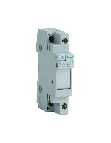 Coupe-circuit 1P+N 20A 400V domestique 1 Module HAGER L12601