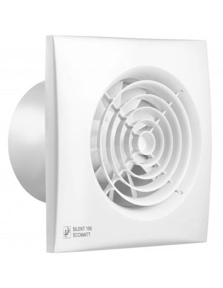 Aérateur design, 85 m3/h, tempo réglable, clapet anti-retour moteur Ecowatt 230V S&P (UNELVENT) 403806