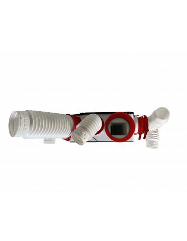 Kit VMC Hygro Eco Haute Pression (Longs réseaux) pour logement jusqu'à 6 sanit br S&P 607912