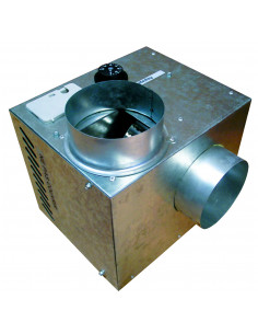 Répartiteur d'air chaud pour foyer fermé 400 m3/h thermostat intégré D.125mm S&P 630001