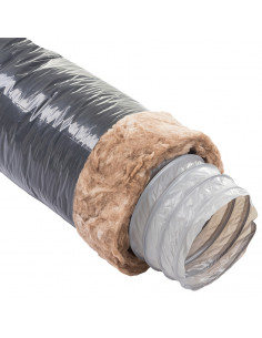 Gaine souple isolée ECOSOFT, isolation 25 mm, zéro phtalate, D 160 mm, long 6 m S&P (UNELVENT) 813924