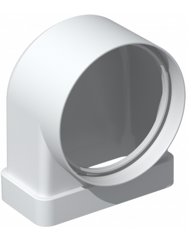 Coude mixte PVC Rigide section rectangulaire 55 x 220 S&P (UNELVENT) 833618