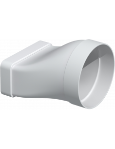 Manchon mixte PVC, rectangulaire 55 x 220 mm/circulaire D 125 mm, gamme TUBPLA S&P (UNELVENT) 833639