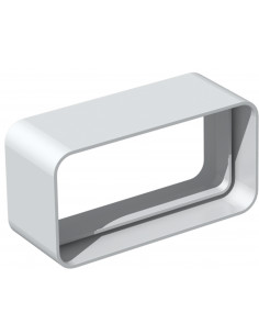 Manchon droit PVC, rectangulaire 55 x 220 mm/circulaire D 125 mm gamme TUBPLA S&P (UNELVENT) 833658
