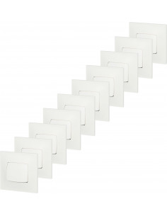Lot de 10 interrupteurs ou va-et-vient Neptune Blanc LEGRAND 200253