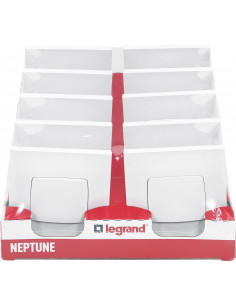 Lot de 10 interrupteurs ou va-et-vient Neptune Blanc LEGRAND 200253 2