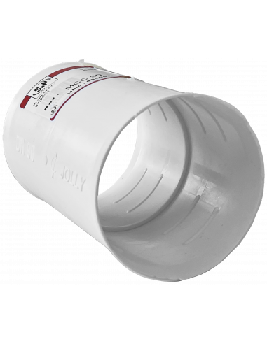 Manchon PVC rigide Ø 90 mm connexion mâle-mâle gamme PLUGGIT circulaire S&P (UNELVENT) 865054
