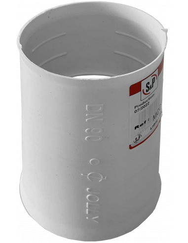 Manchon PVC rigide Ø 90 mm connexion mâle-mâle gamme PLUGGIT circulaire S&P (UNELVENT) 865054