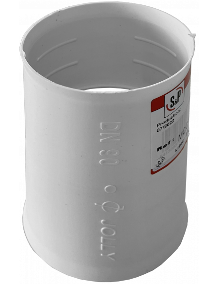 Manchon PVC rigide Ø 90 mm connexion mâle-mâle gamme PLUGGIT circulaire S&P (UNELVENT) 865054