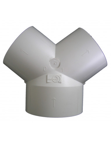 Dérivation en PVC à 1 piquage D150 mm et 2 piquages D125 mm S&P (UNELVENT) 867676
