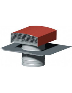 Chapeau de toiture métallique, D 150/160 mm, rejet 420 m3/h, asp 245 m3/h, tuile S&P (UNELVENT) 872085