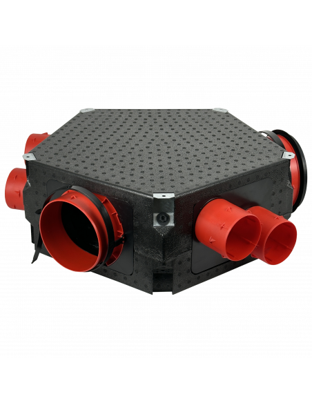 Plénum iso ext br 6 piquages D80mm, 1 piquage D125mm, 1 raccord D125 et D150/160mm S&P (UNELVENT) 890030