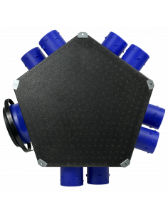 Plénum iso insufflation 8 piquages D 80 mm, 1 raccord D 125 mm et D 150/160 mm S&P (UNELVENT) 890031