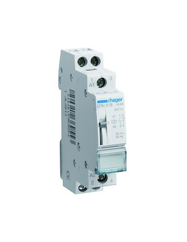 Télérupteur 1O+1F 24V HAGER EPN518
