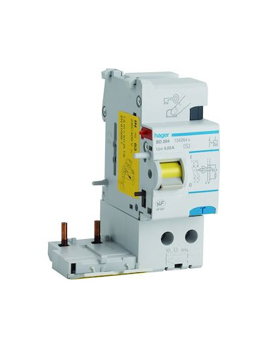 Bloc différentiel 2 Pôles 63A 30mA type AC HAGER BD264